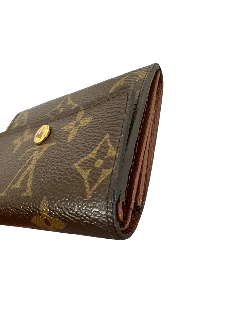 Louis Vuitton Monogram Canvas Card & Key Holder in Brown and Gold